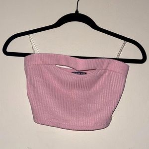 Fashion Nova pink keyhole tube top